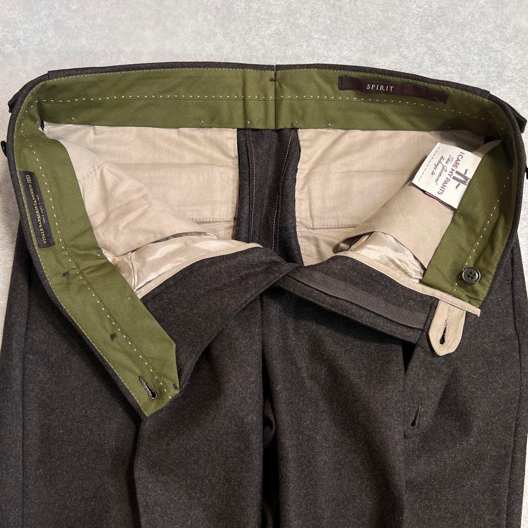 SPIRIT BERWICH カノニコウールフランネル スラックス ブラウン46