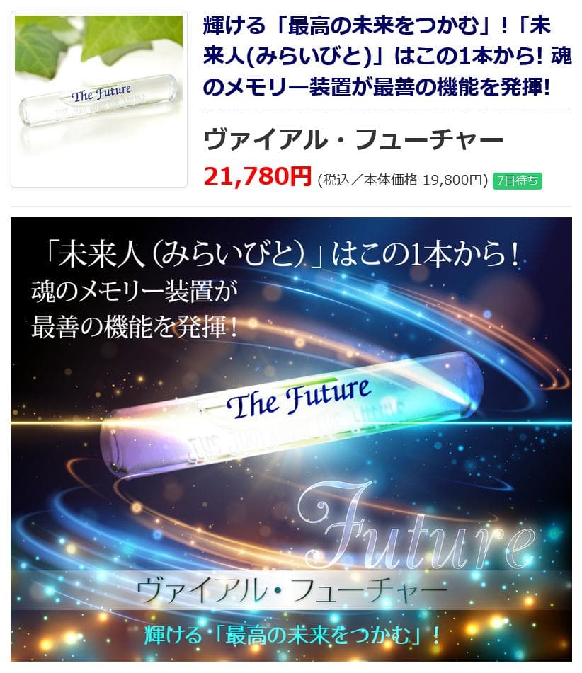 出品終了に付処分価格　ヴァイアル2点セット　アンチエイジング・フューチャー 美品