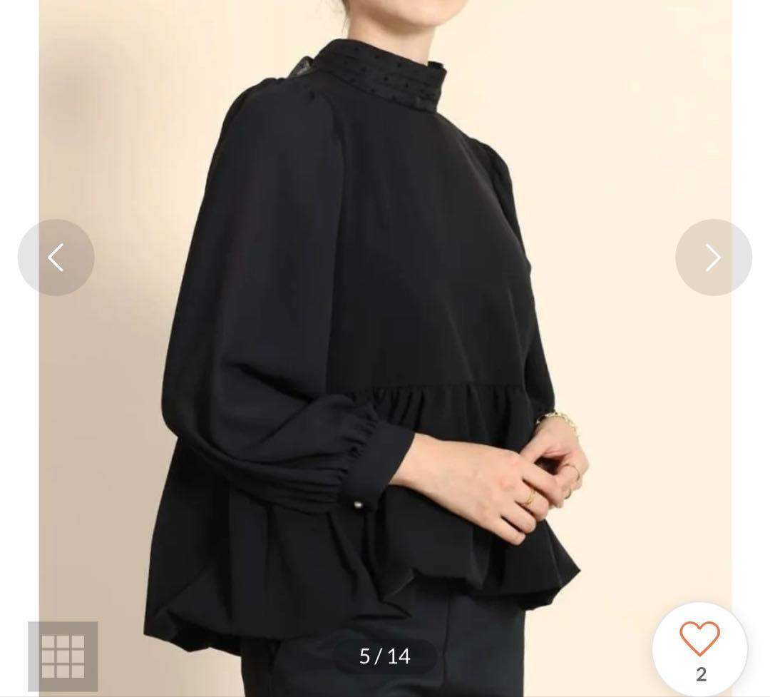 FENNEL バックリボンブラウス ブラック