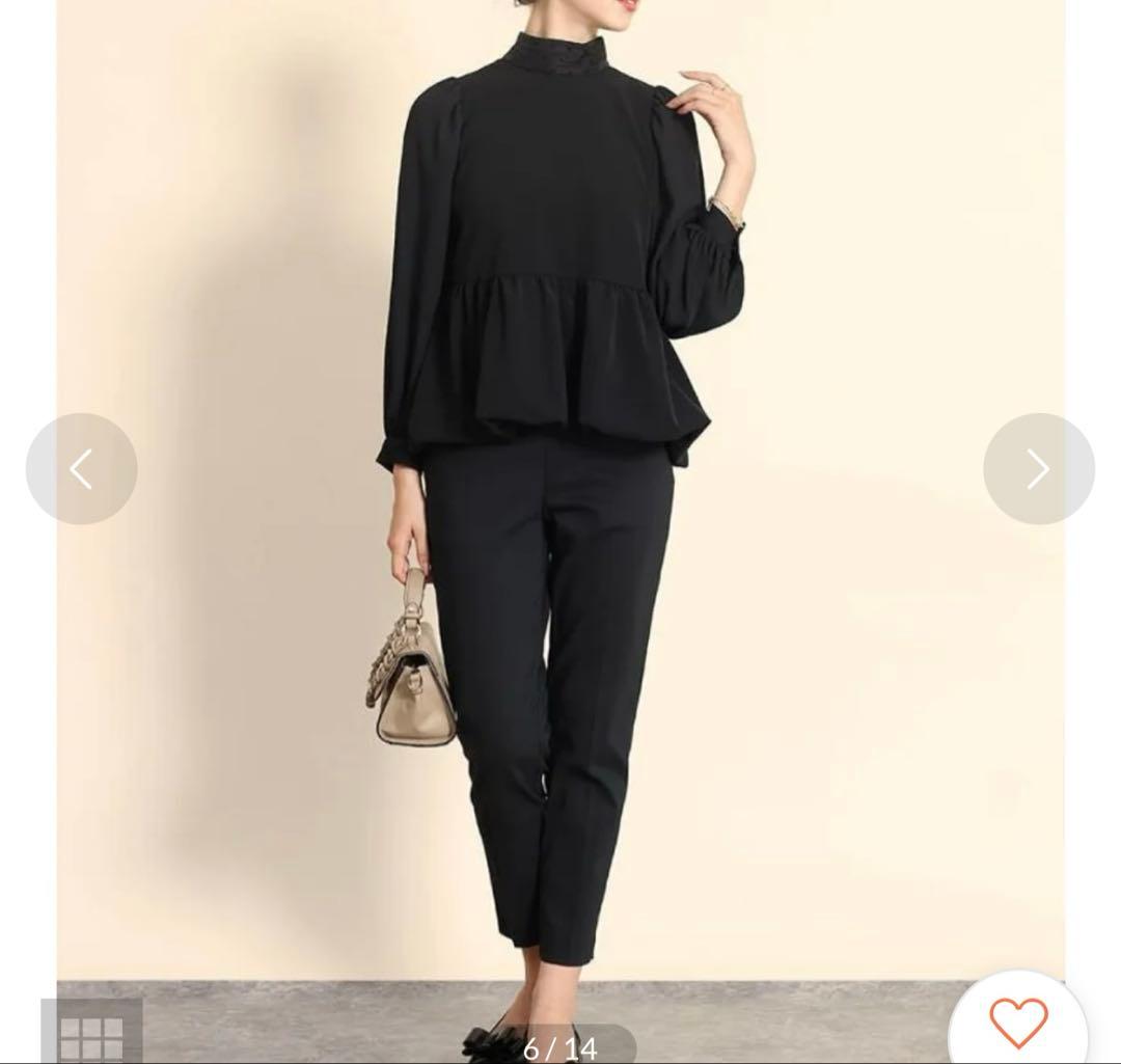 FENNEL バックリボンブラウス ブラック