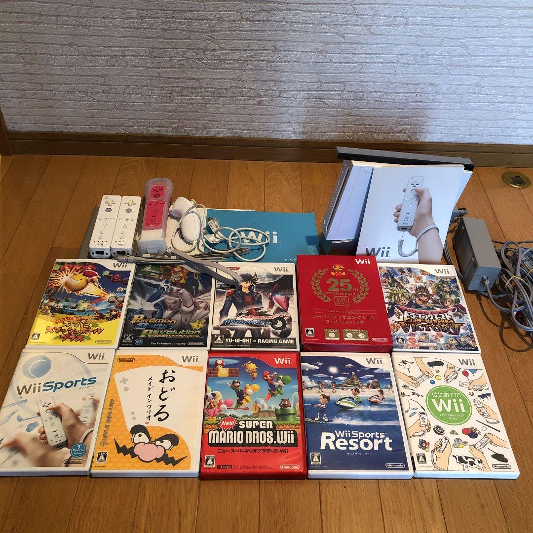 wii　本体　ソフト１０枚　コントローラー４本セット
