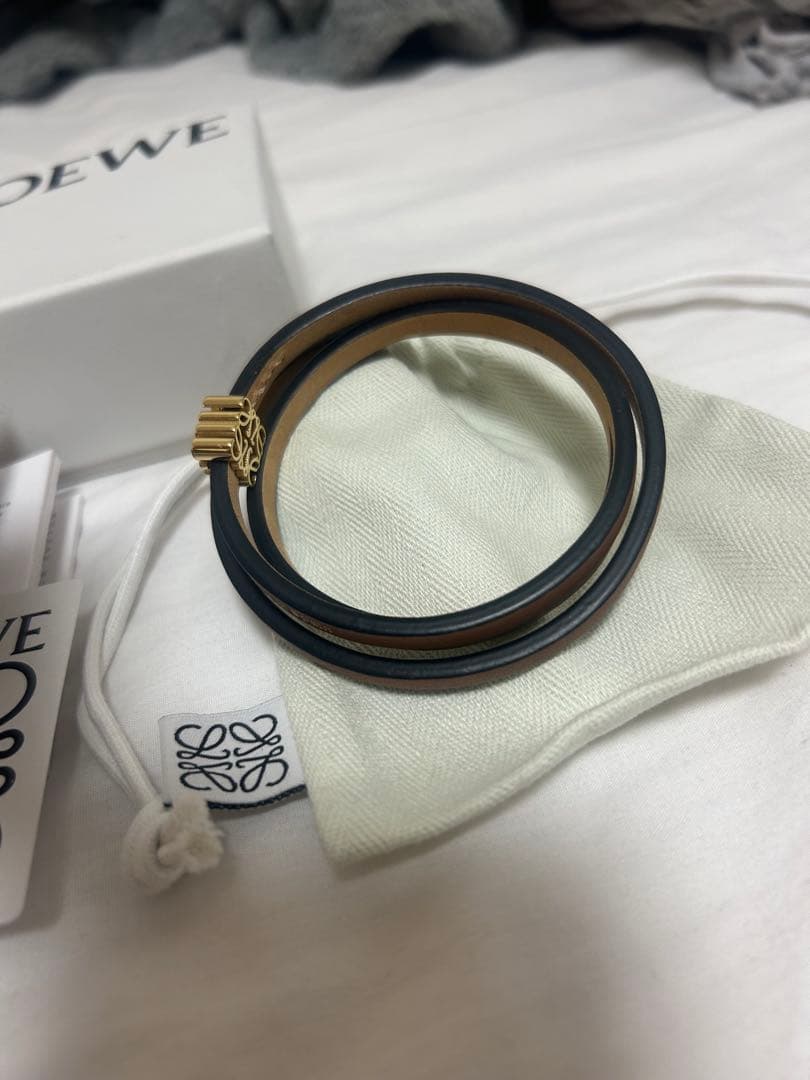 LOEWE バングル 3本セット ブラウン