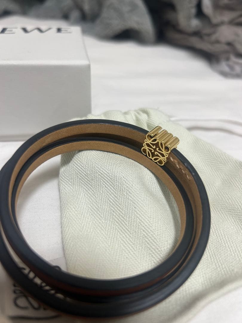 LOEWE バングル 3本セット ブラウン
