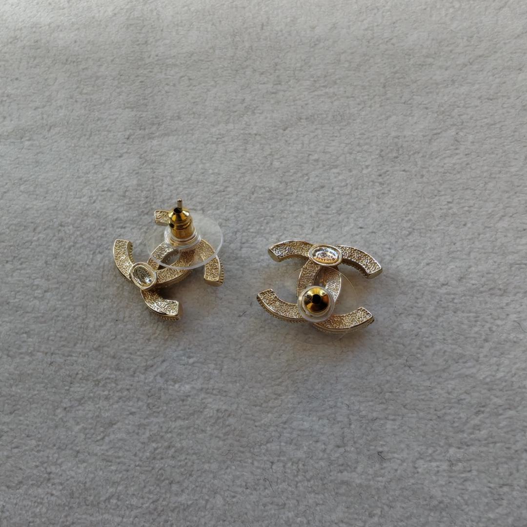 ココマークピアス GP ラインストーン フェイクパール