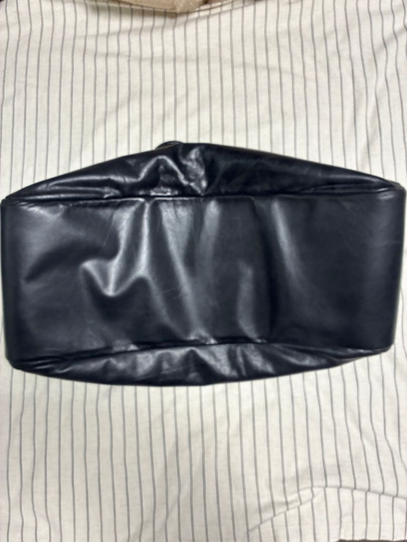 ジャスエムビー　黒レザーボストンバッグ ラージ 特大　ブラック