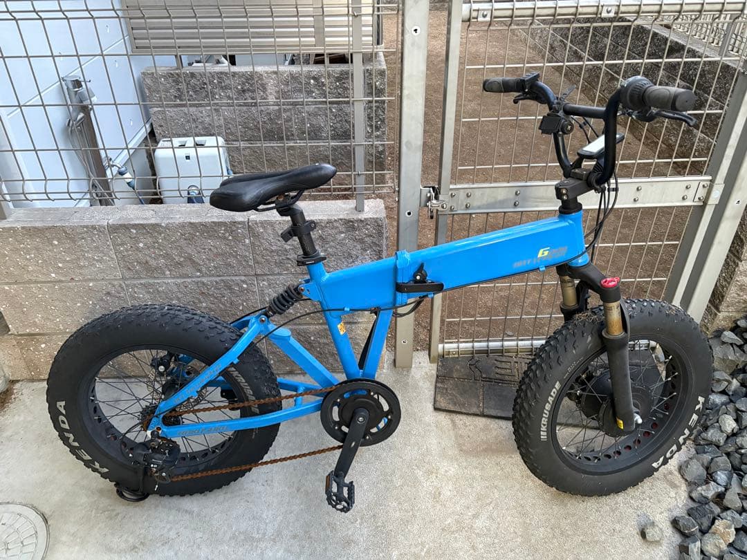 折りたたみ式電動アシスト自転車 ブルー