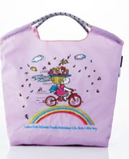 【新品】高島屋限定 　ボールアンドチェーン　水森亜土 　エコバッグ　ライラック