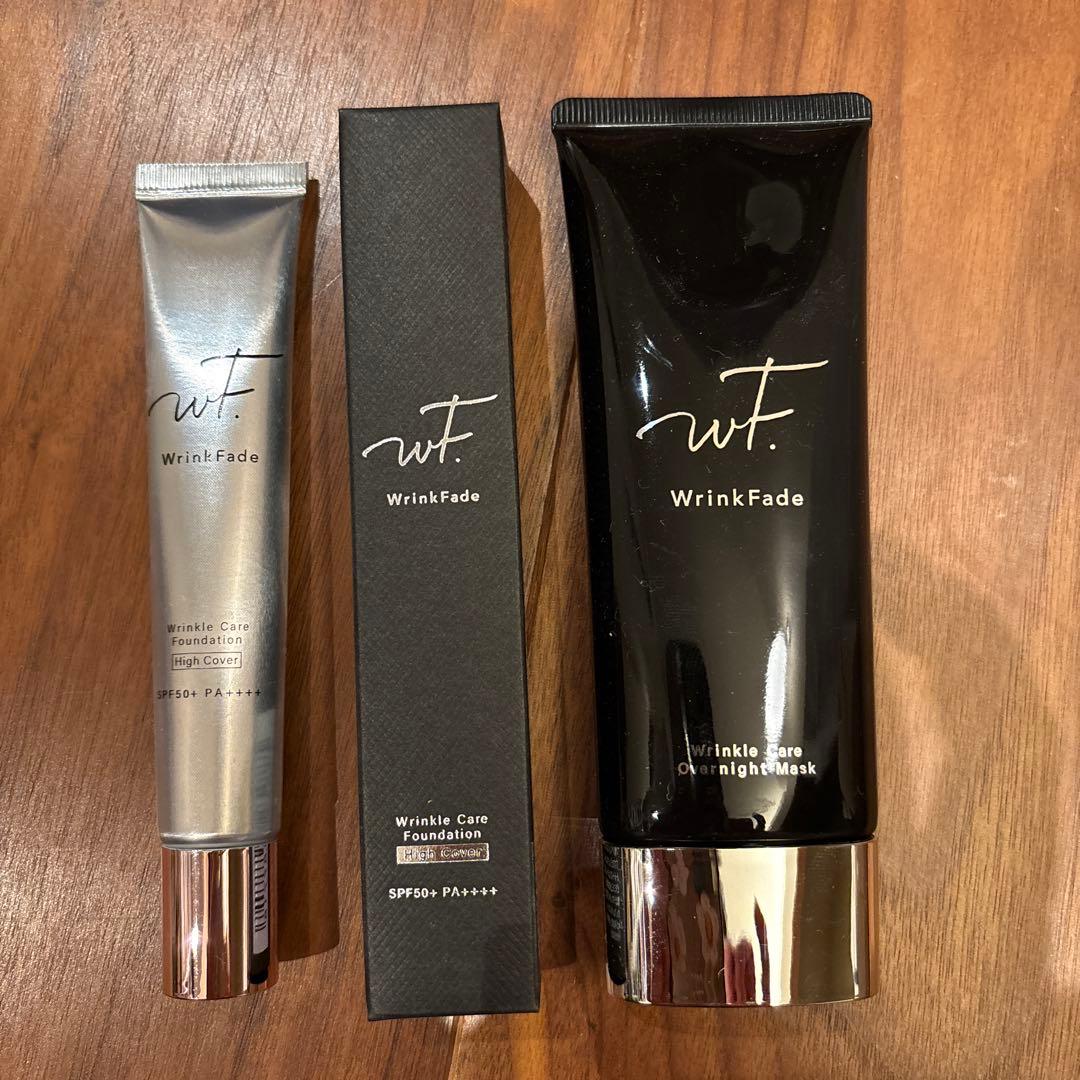 WrinkFade 薬用リンクルカバーファンデーション2本　オーバーナイトマスク