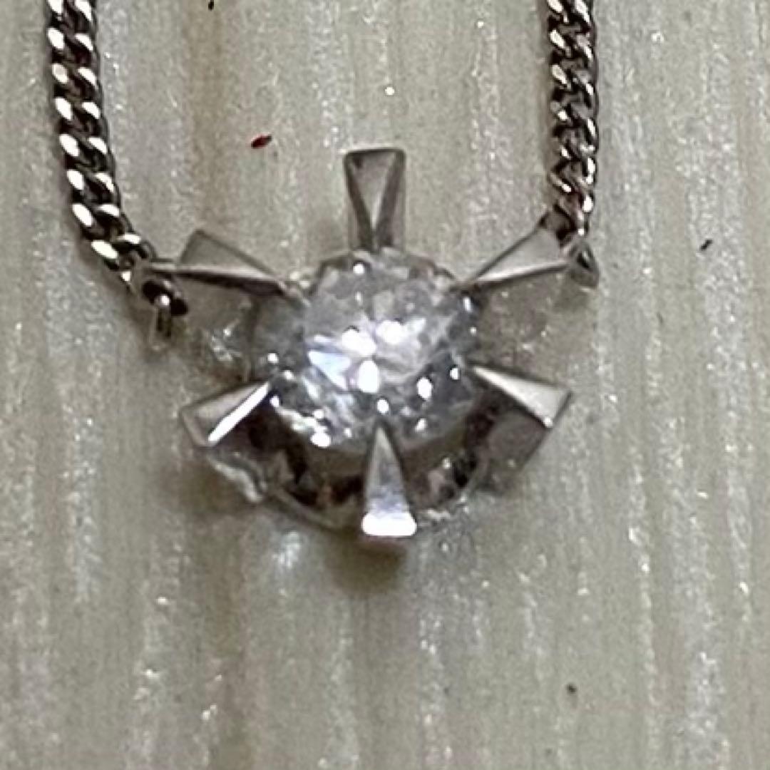 一粒 プラチナダイヤモンドネックレス 0.34ct pt850