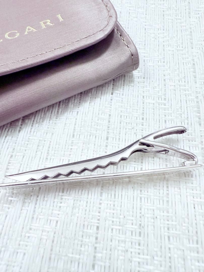 ブルガリ 925 BVLGARI ロゴ ネクタイピン　タイピン 研磨洗浄済み