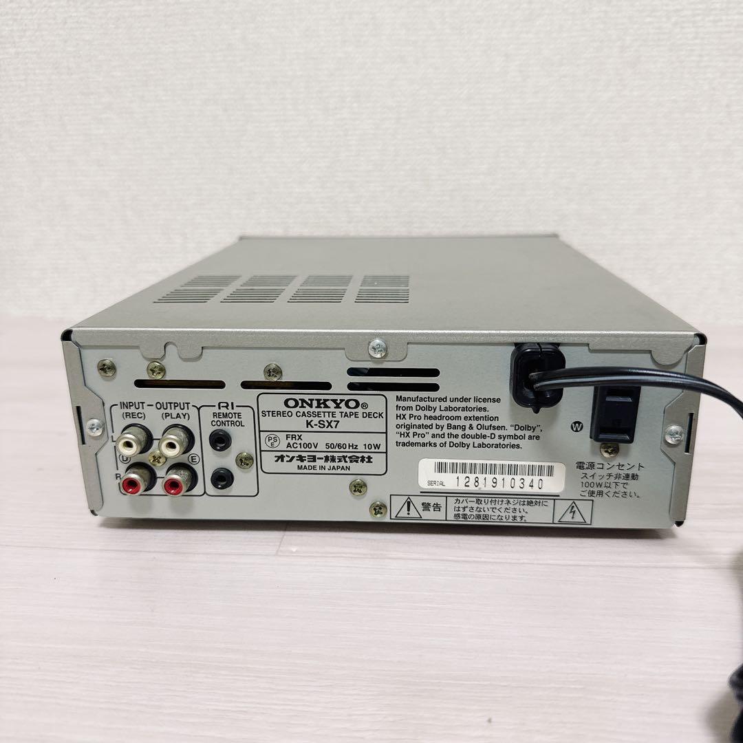 2374【日本製】ONKYO K-SX7 オートリバースカセットデッキプレーヤー