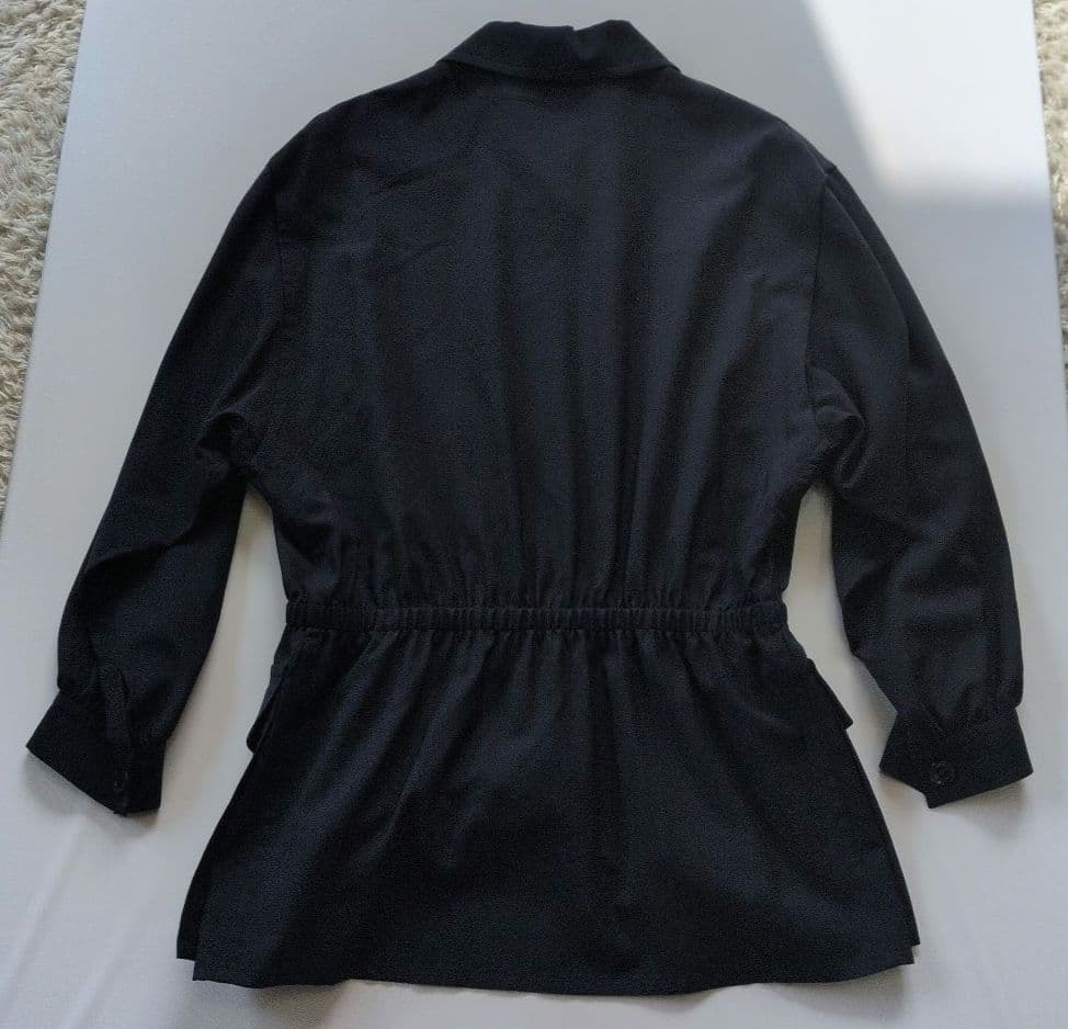 AGNONA アニオナ　長袖シャツ　ウール　スーツ素材　イタリア製　ネイビー