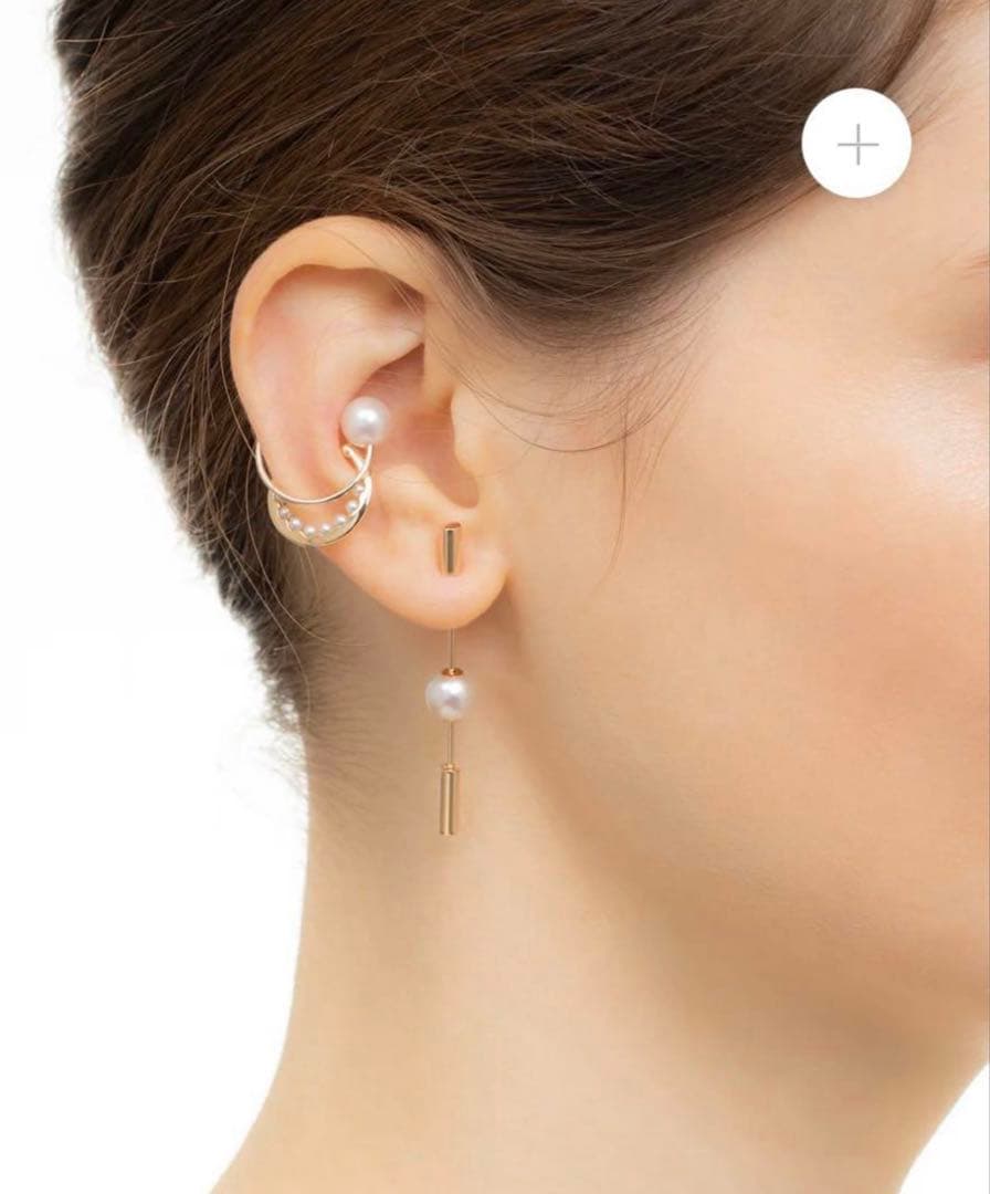 Hirotaka◆アコヤパール スピアピアス(片耳)◆ゴールドビーズ◆Spear