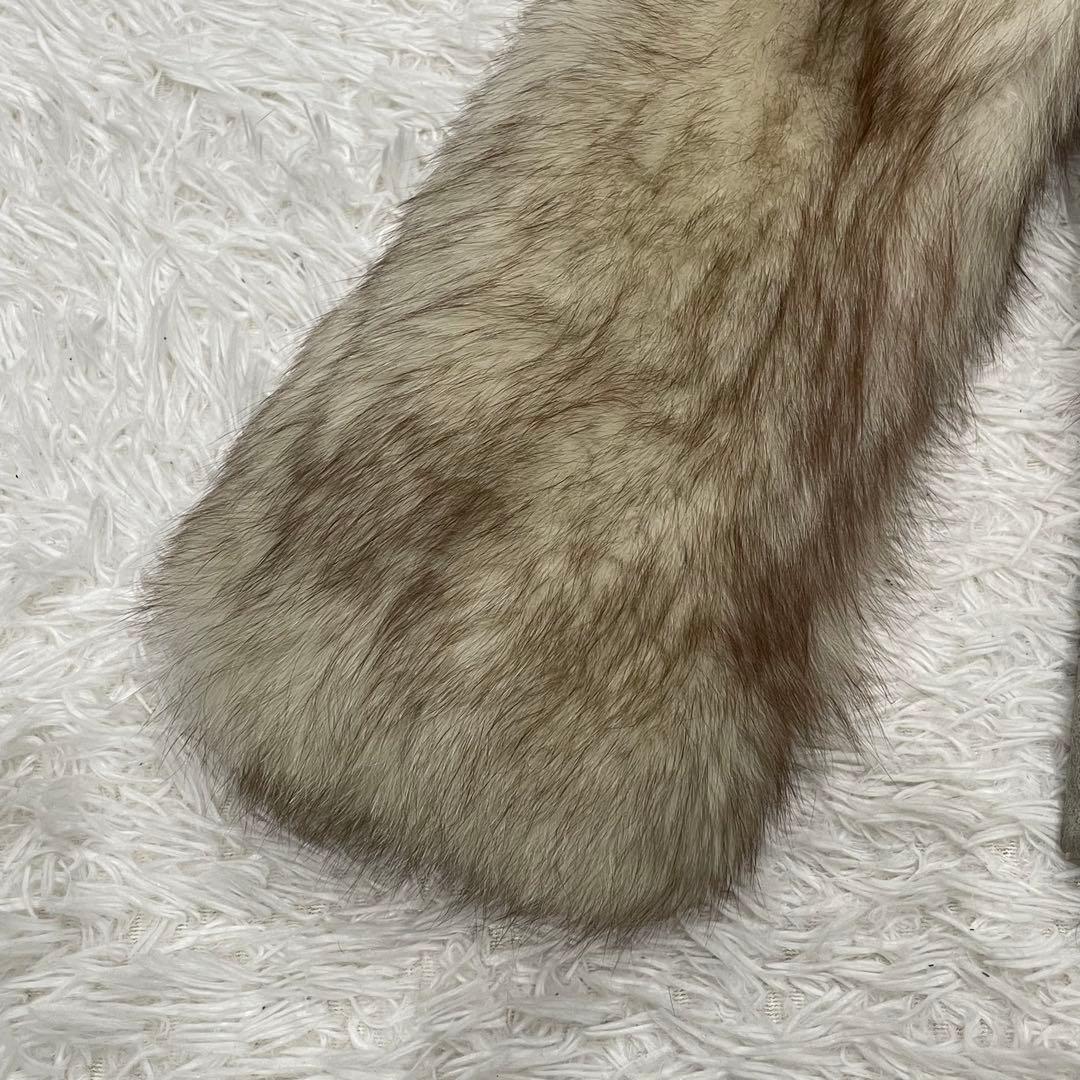 EMBA ブルーフォックス　ファーコート 毛皮　高品質　日本製　ベージュ 11号