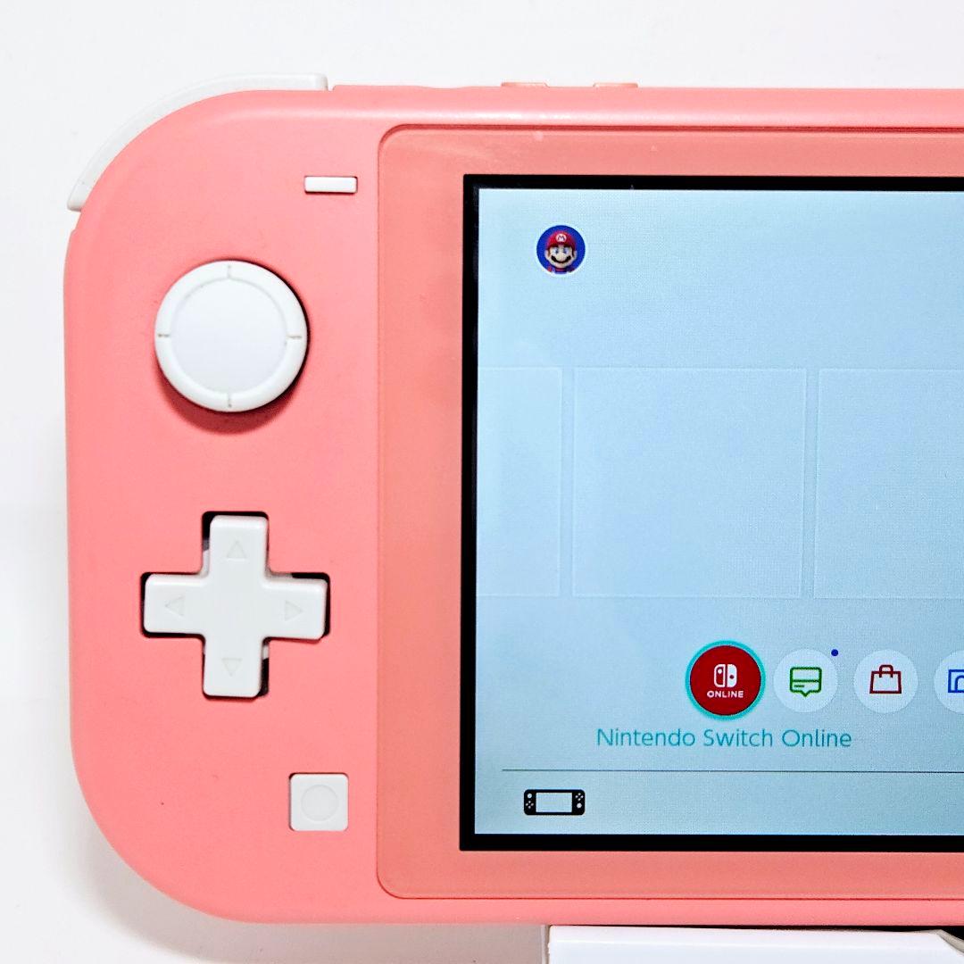 動作品【準美品】Switch lite コーラルピンク 本体 スイッチLite