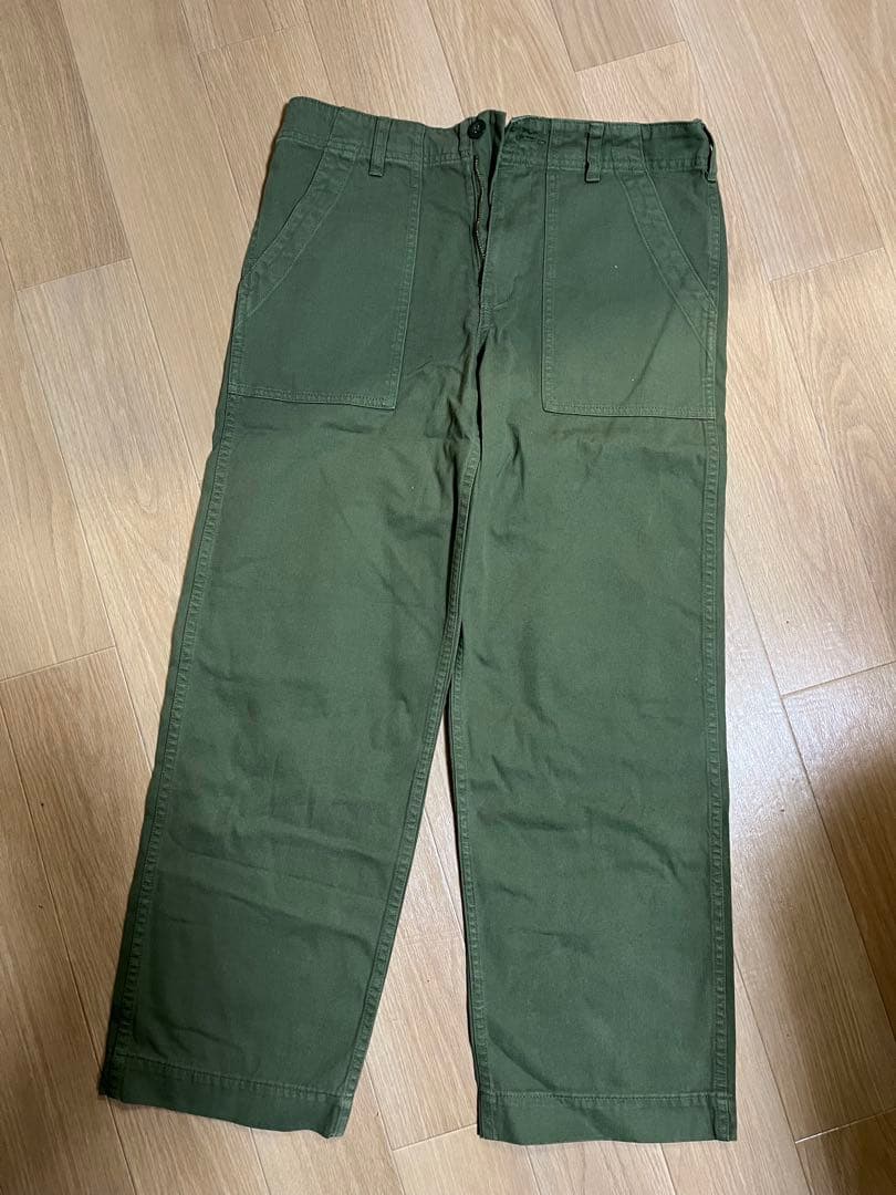 スピックアンドスパン　ルーズベイカーパンツ　カーキ　パンツ