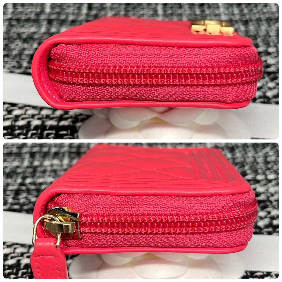 CHANEL ボーイシャネル　 カードケース　ケース　ミニ財布　赤