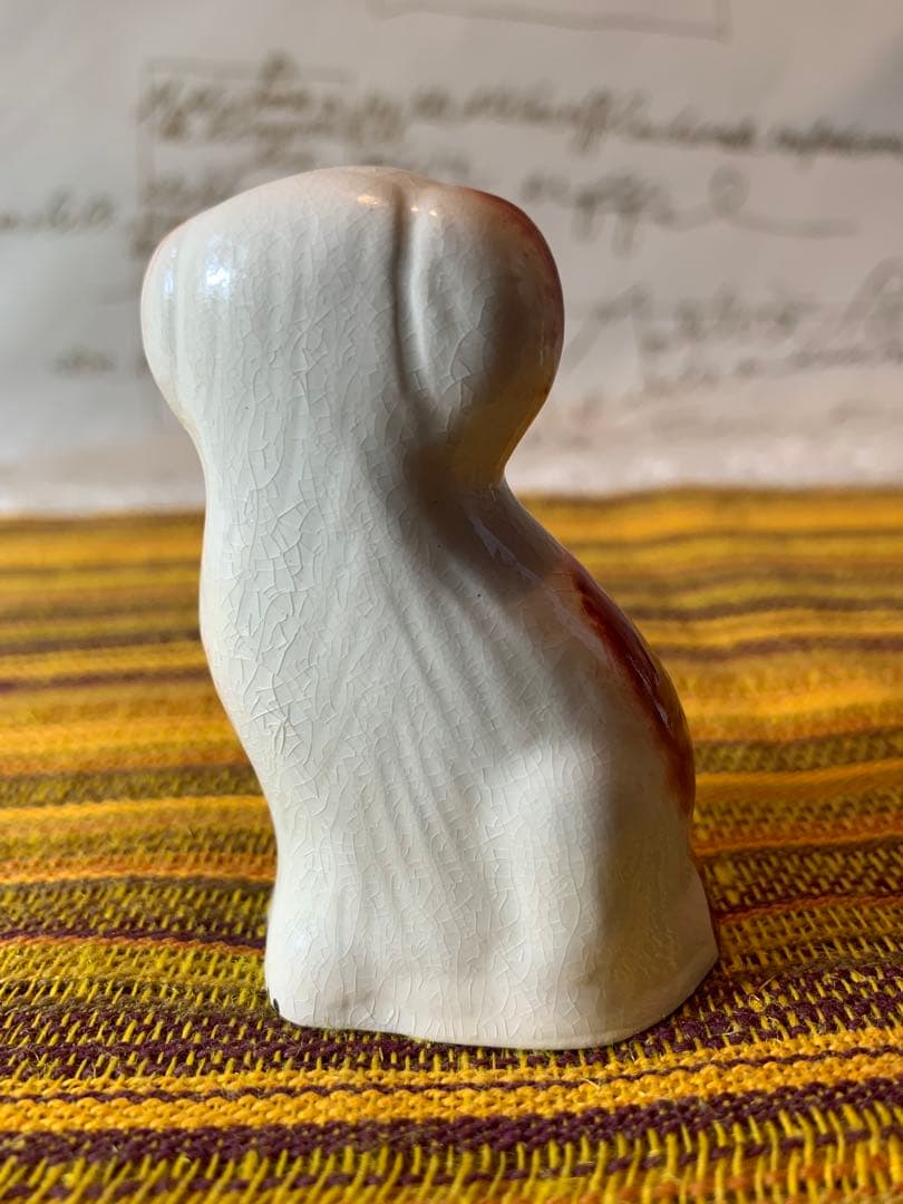 イギリス製　ビンテージのスタッフォードシャードックの可愛いミニの2匹セット！