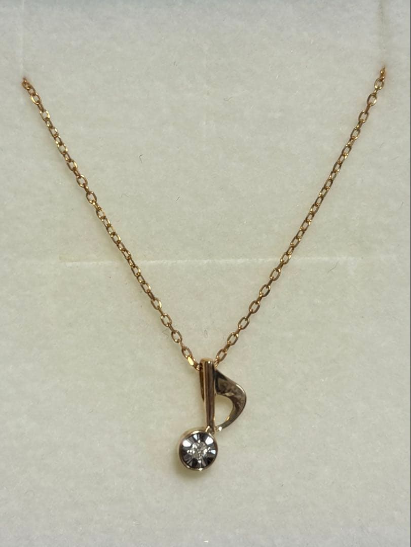 TSUTSUMI 音符デザイン ネックレス K10