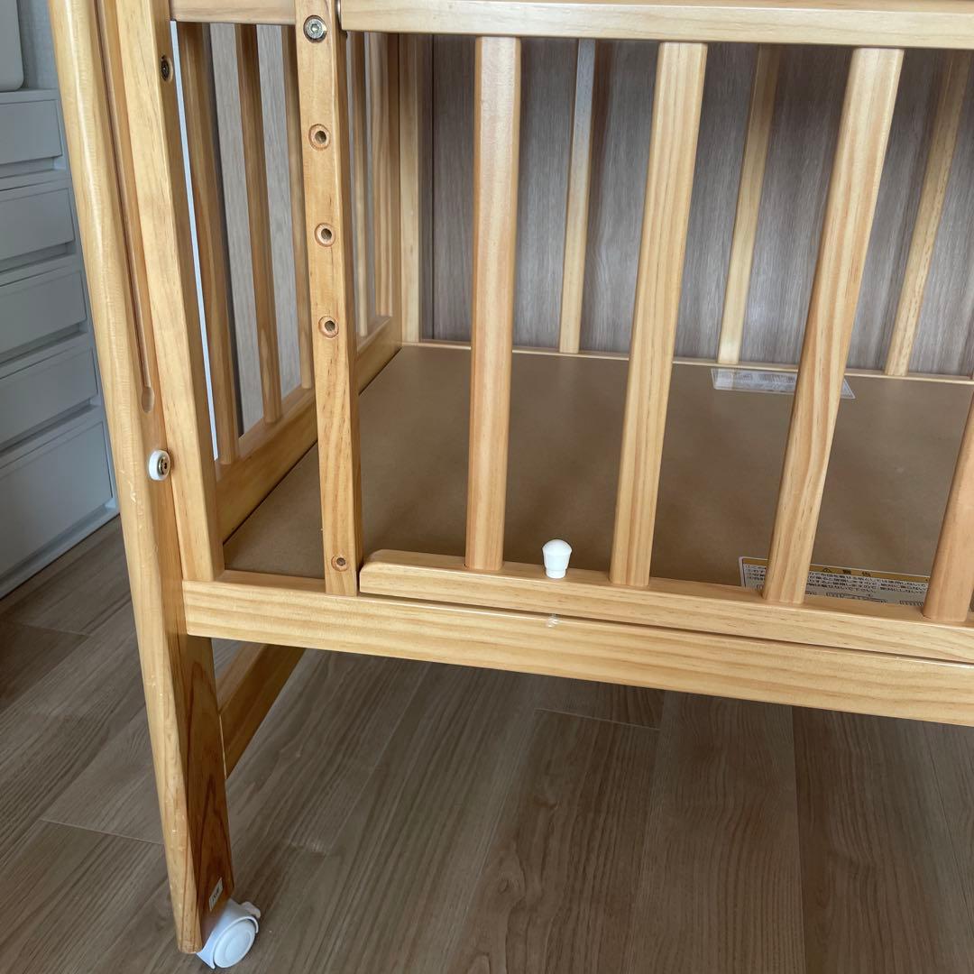 【引き取り希望】カトージ ベビーベッド ハイシートミニベッド