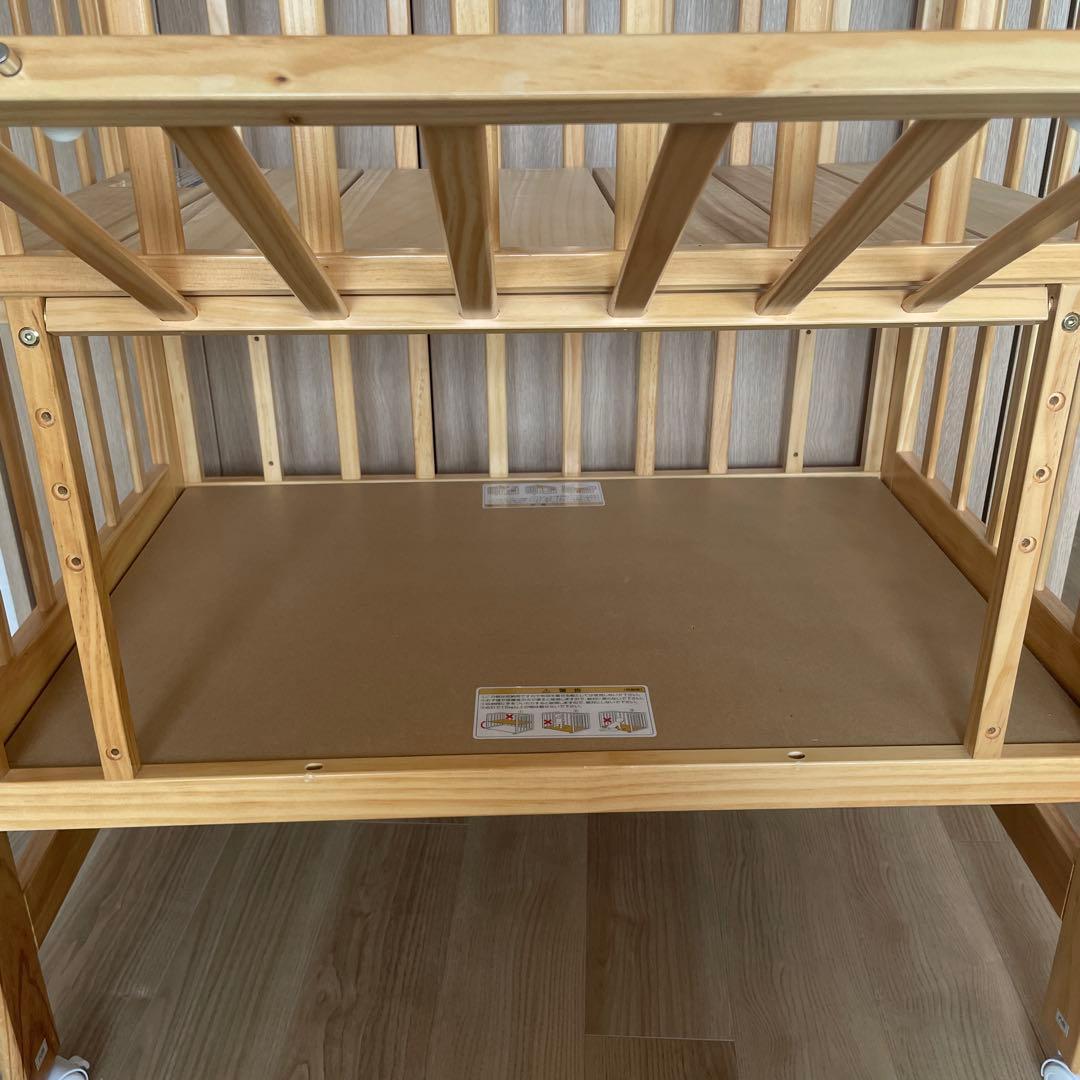 【引き取り希望】カトージ ベビーベッド ハイシートミニベッド