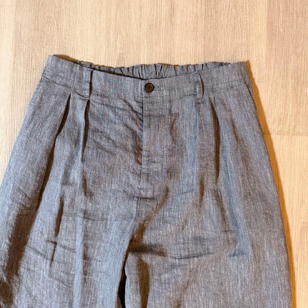 CONFECT 水撚りリネン 和紙 イージートラウザーズ