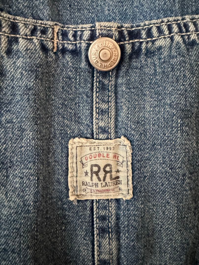 【大人気】RRL ダブルアールエル デニム カバーオール オンブレチェック L
