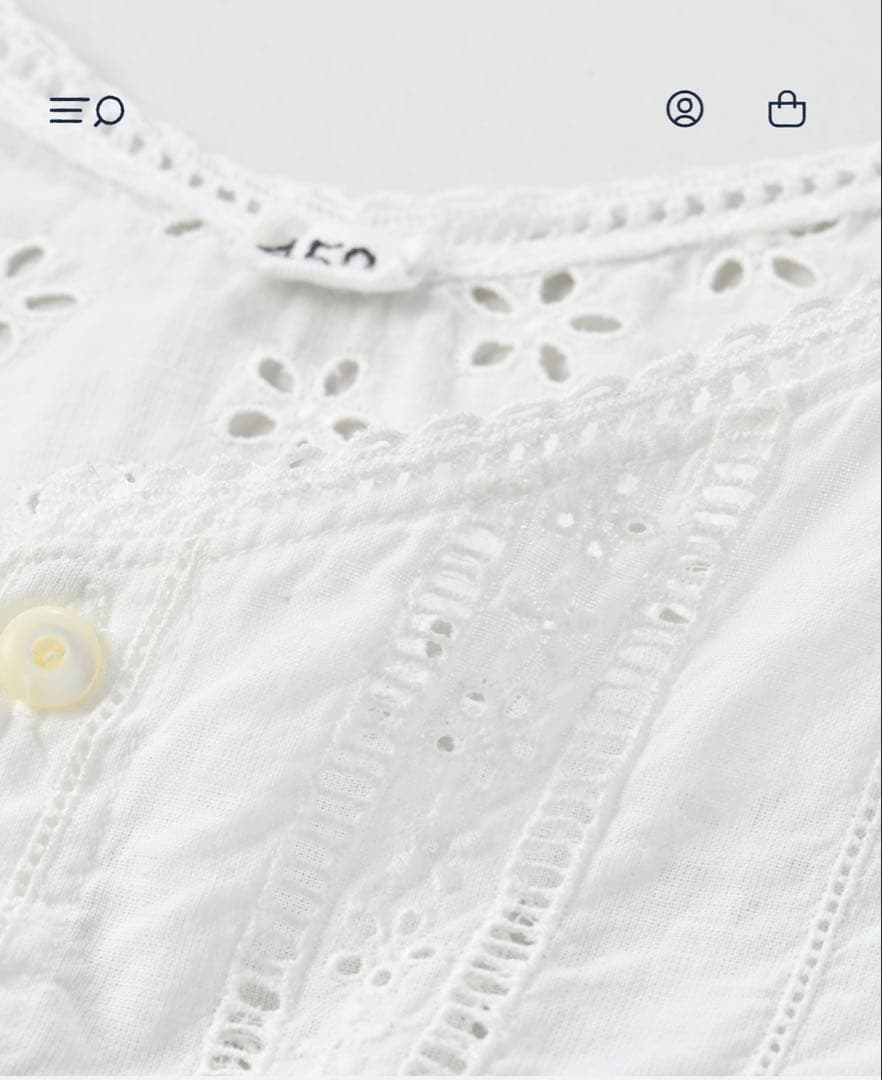 45R フォーティファイブアール　　 度甘平のカットワークキャミソール