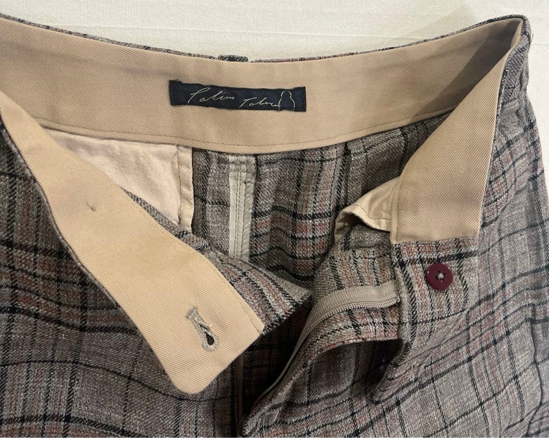 パラスパレス リネン　チェック　ガウチョ　サイズ3