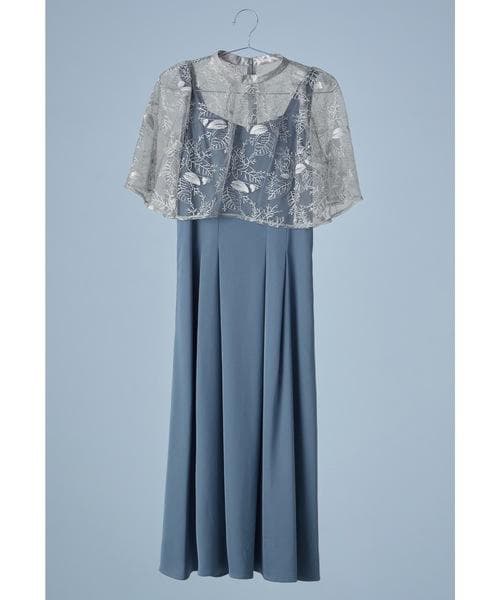 美品 niana ニアナ リーフレースボレロセットドレス 結婚式 パーティー M