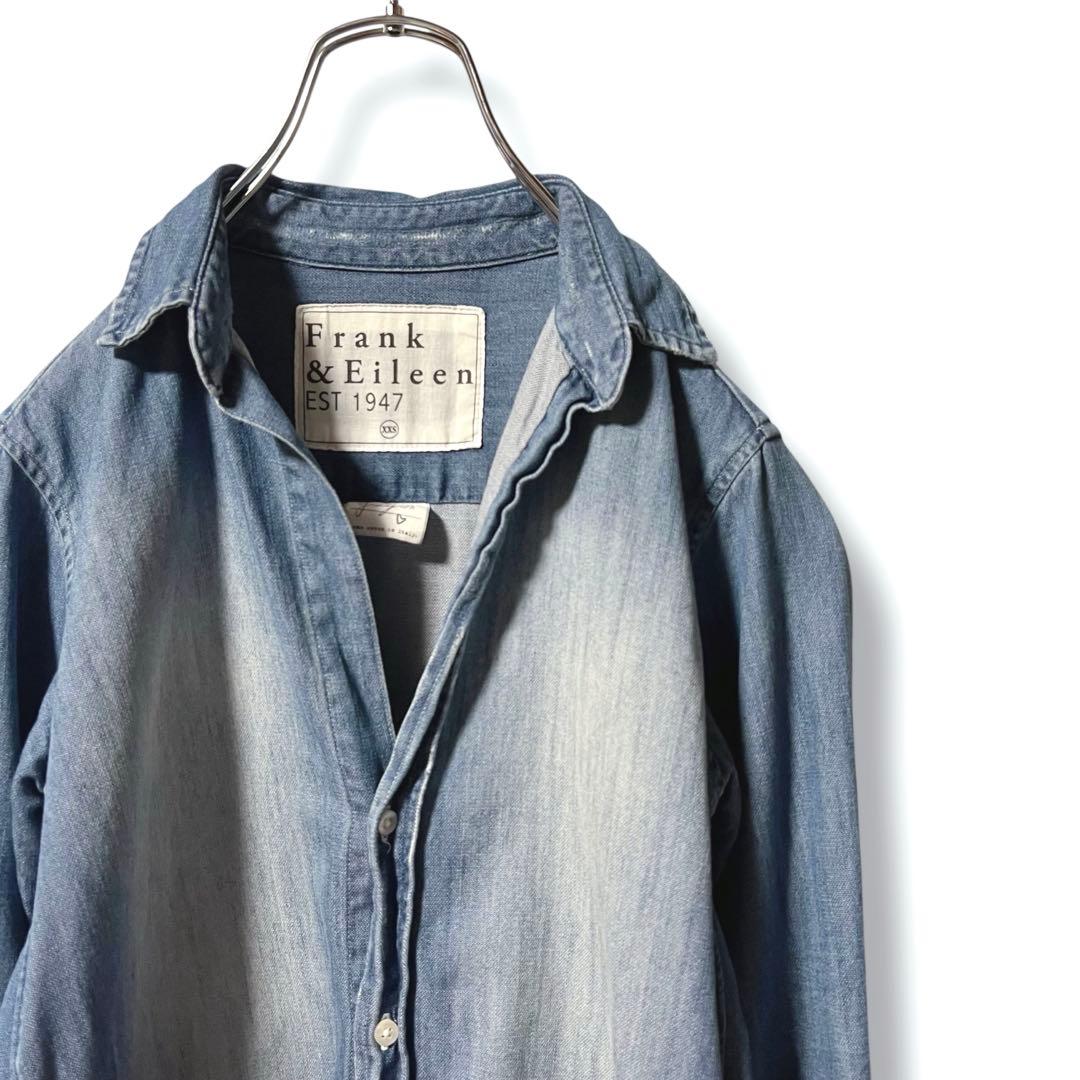 ❤️ダメージ加工❤️フランク&アイリーン デニムシャツ GRAYSON ハート刺繍