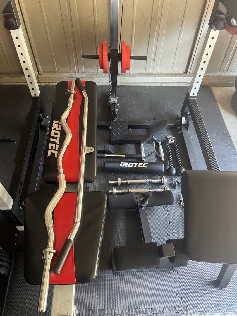 マスキュラーセット140R ラバーバーベルセット IROTECアイロテック