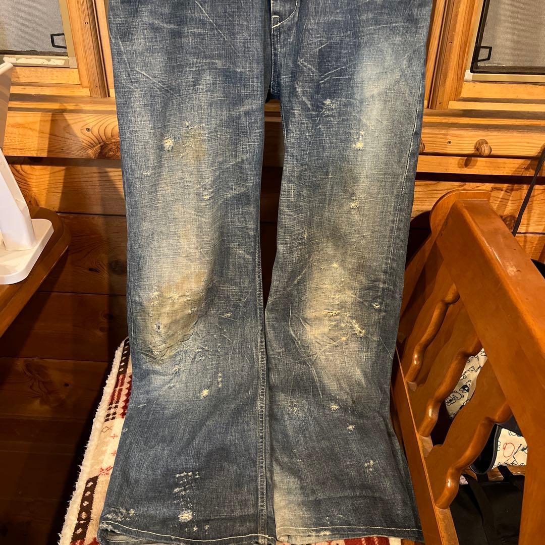 BACKBONE バックボーン デニム つなぎ オールインワン ダメージ加工