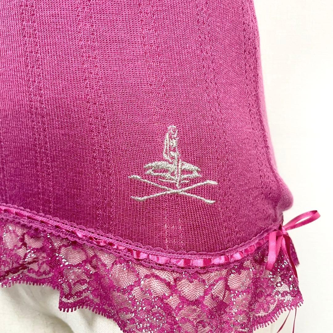 y2k❤️ 00s HYSTERIC GLAMOUR ロゴ刺繍 サテンリボンキャミ