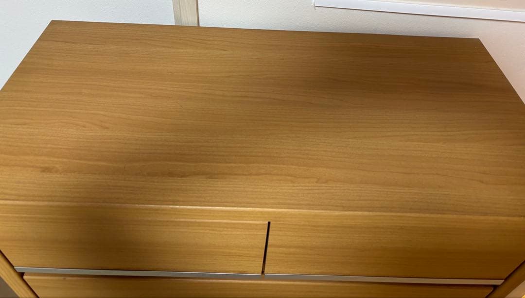 ニトリ　 チェスト　タンス　衣類収納　ナチュラルウッド 6段　レール付