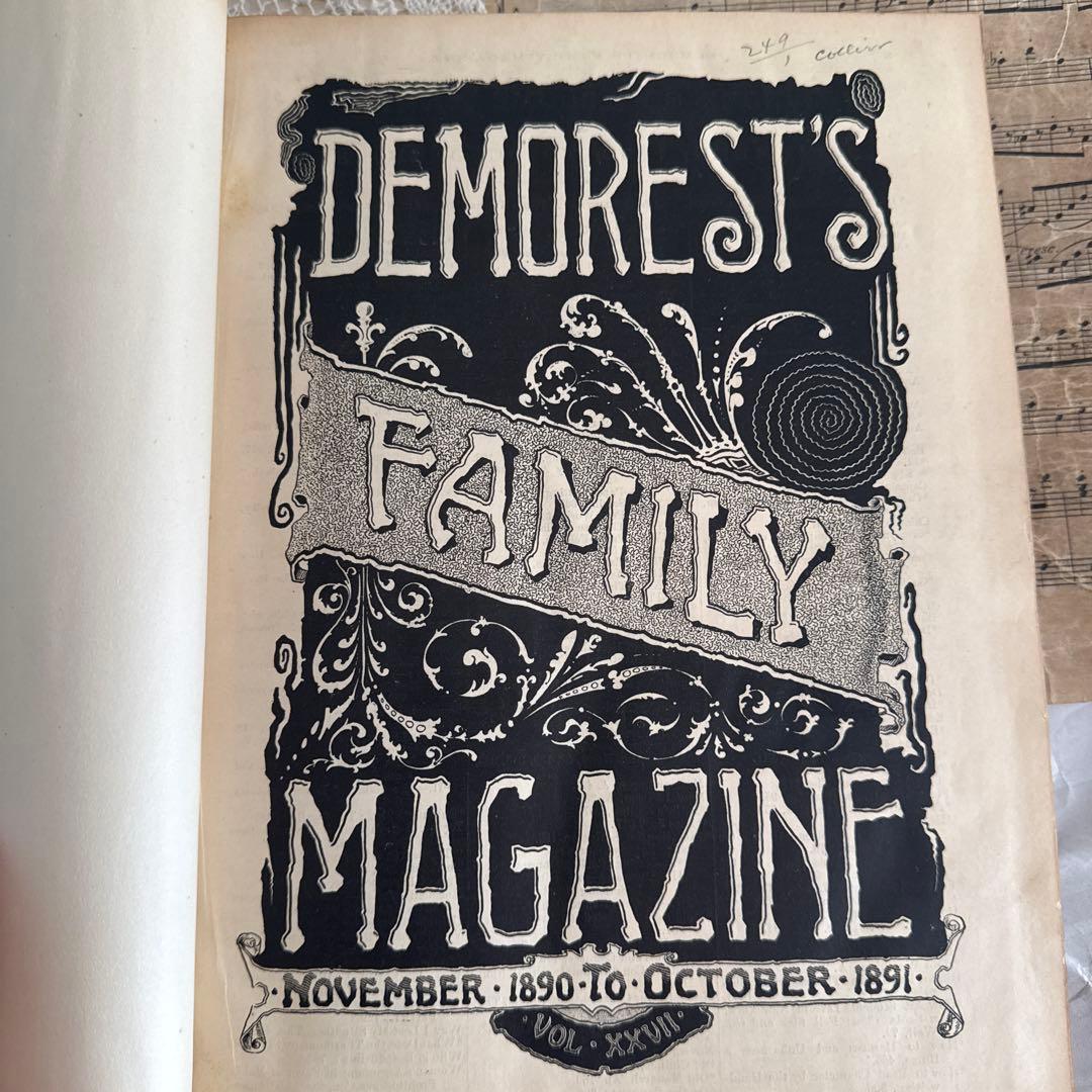 稀少1891年　美しいアンティーク古書ヴィクトリアン洋書　ジャンクジャーナル素材