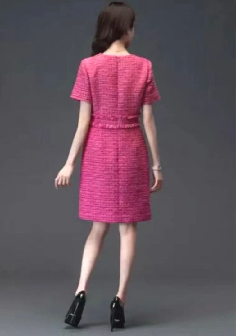 エミリアウィズ♡マリアケントツイードワンピース　ピンク