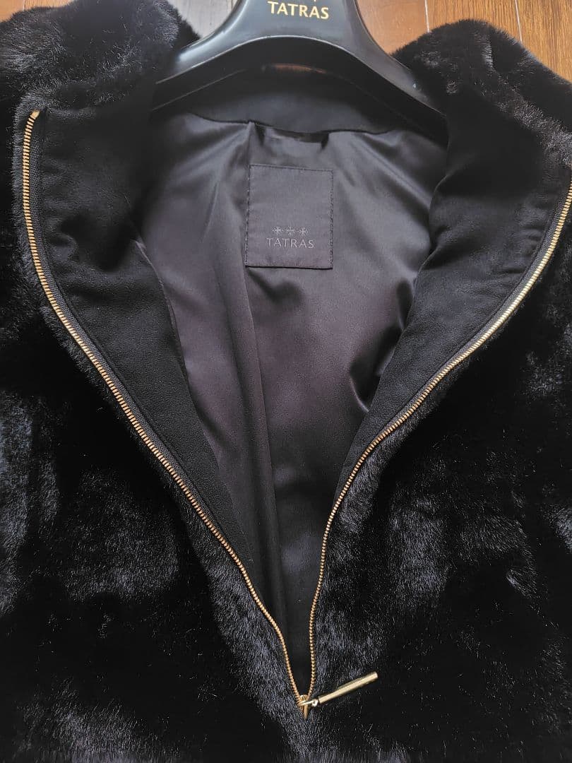 TATRAS ブラックファーコート タミル ボアコート サイズ2