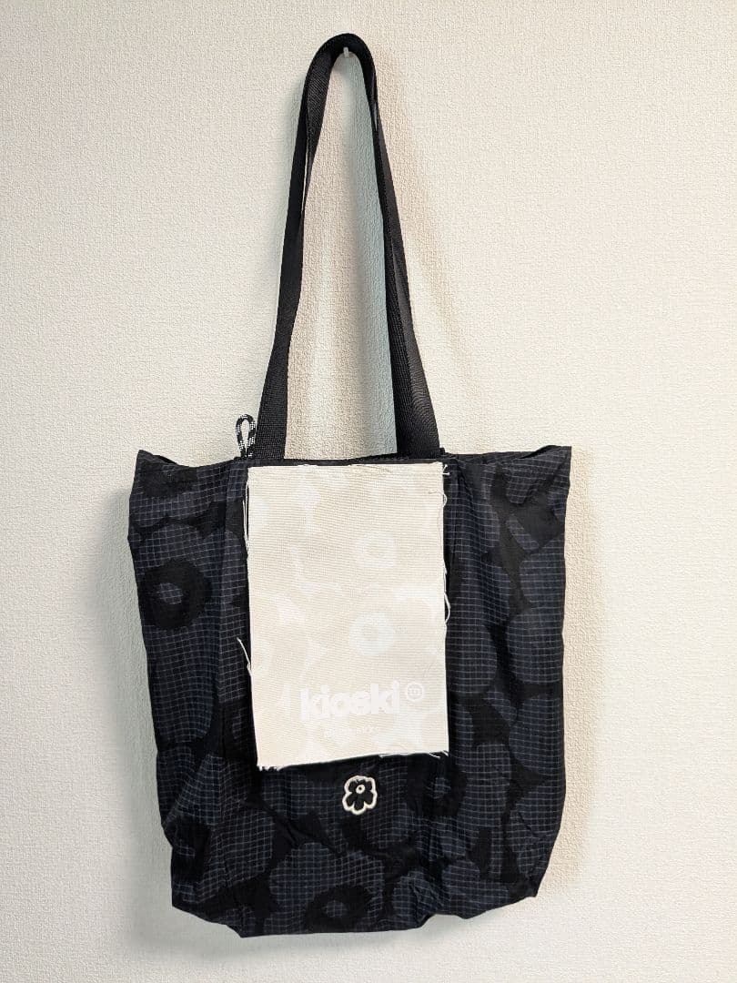 未使用　Marimekko × Kiosk トートバッグ ウニッコ柄 ブラック