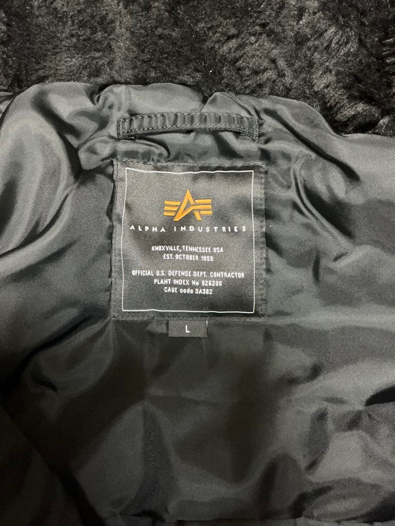 新品 ALPHA N-3B ブラック Lサイズ ミリタリージャケット アルファ