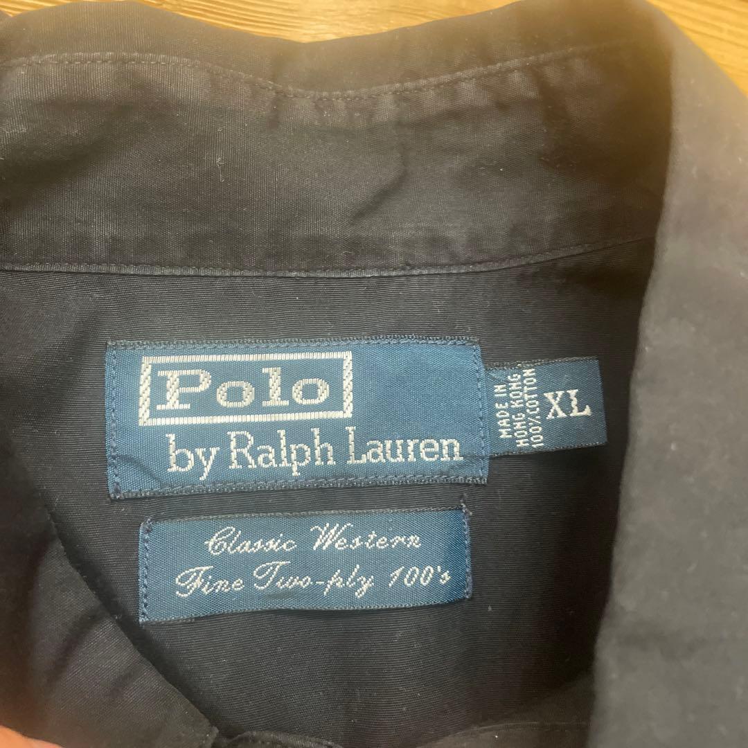 ラルフローレン　Ralph Lauren ウエスタンシャツ　黒　ブラック