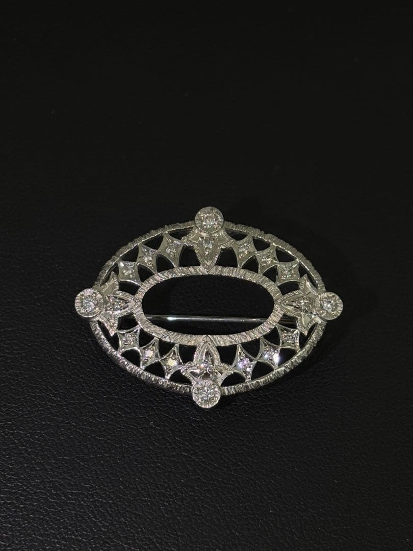 限定セール！Pt900 ダイヤモンド0.25ctブローチ