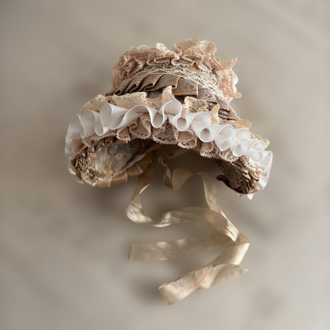 アンティークドール用　ジュモー ドレス&ボネ