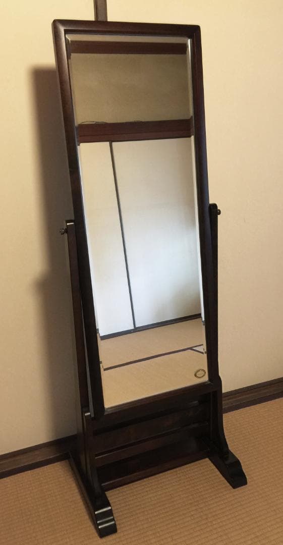(極美品）北海道民芸家具 姿見 スタンドミラー 鏡