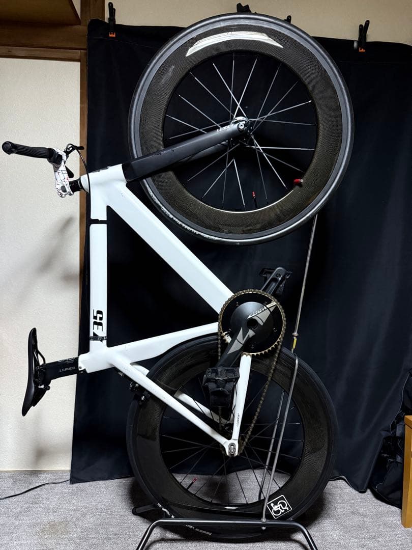 Leader735 ピストバイク カーボンホイール 88mm