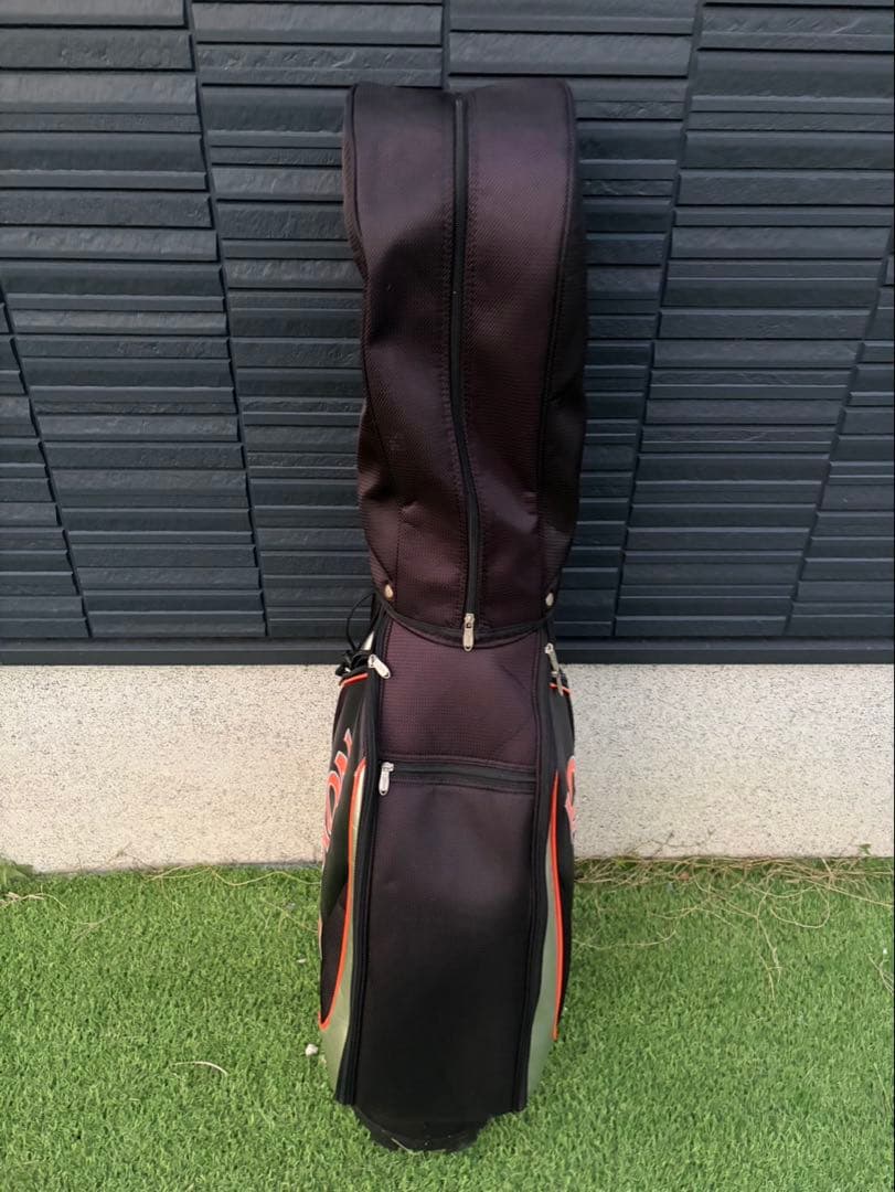 【最短即日発送】Srixon キャディバッグ フード付き 黒/オレンジ