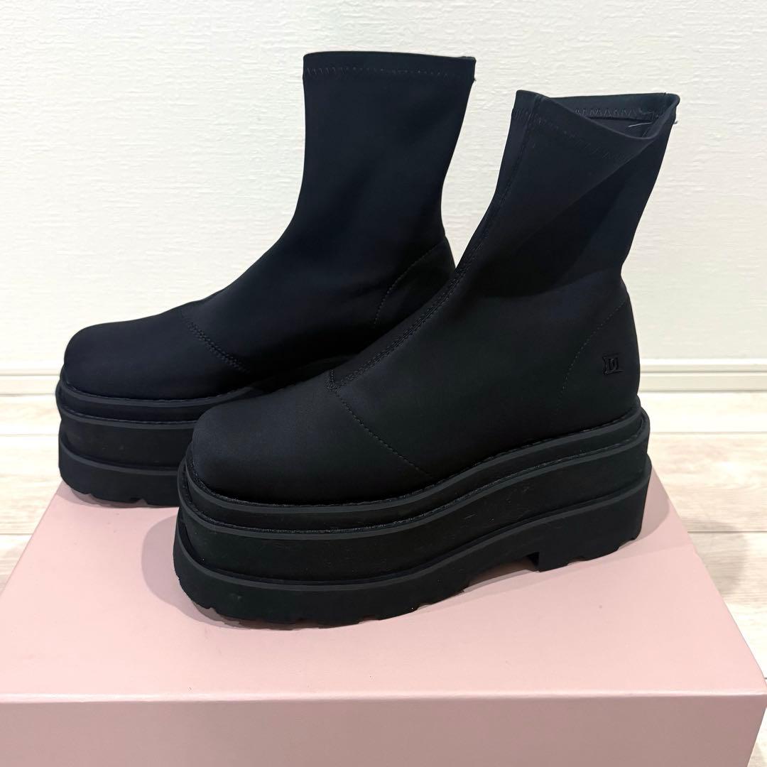 ダーリッチ ウルトラストレッチフラットショートブーツ