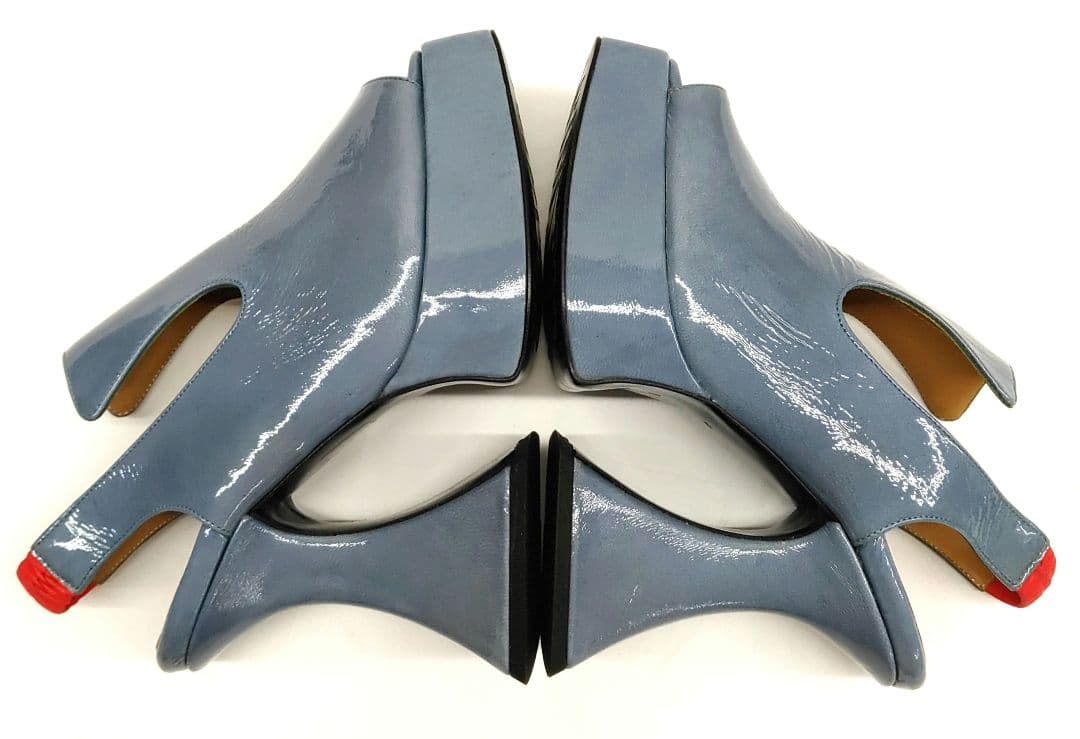 コムデギャルソン × ジョン フルエヴォーグ レザー パンプス 8332