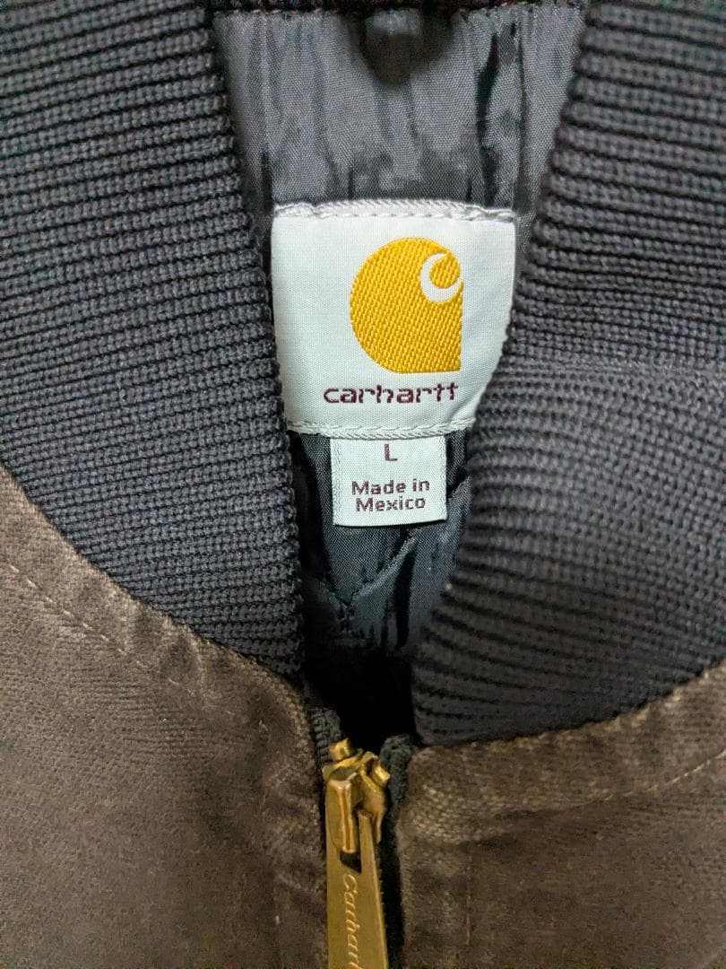 Carhartt カーハート ダックベスト 企業刺繍 ダークブラウン L 茶