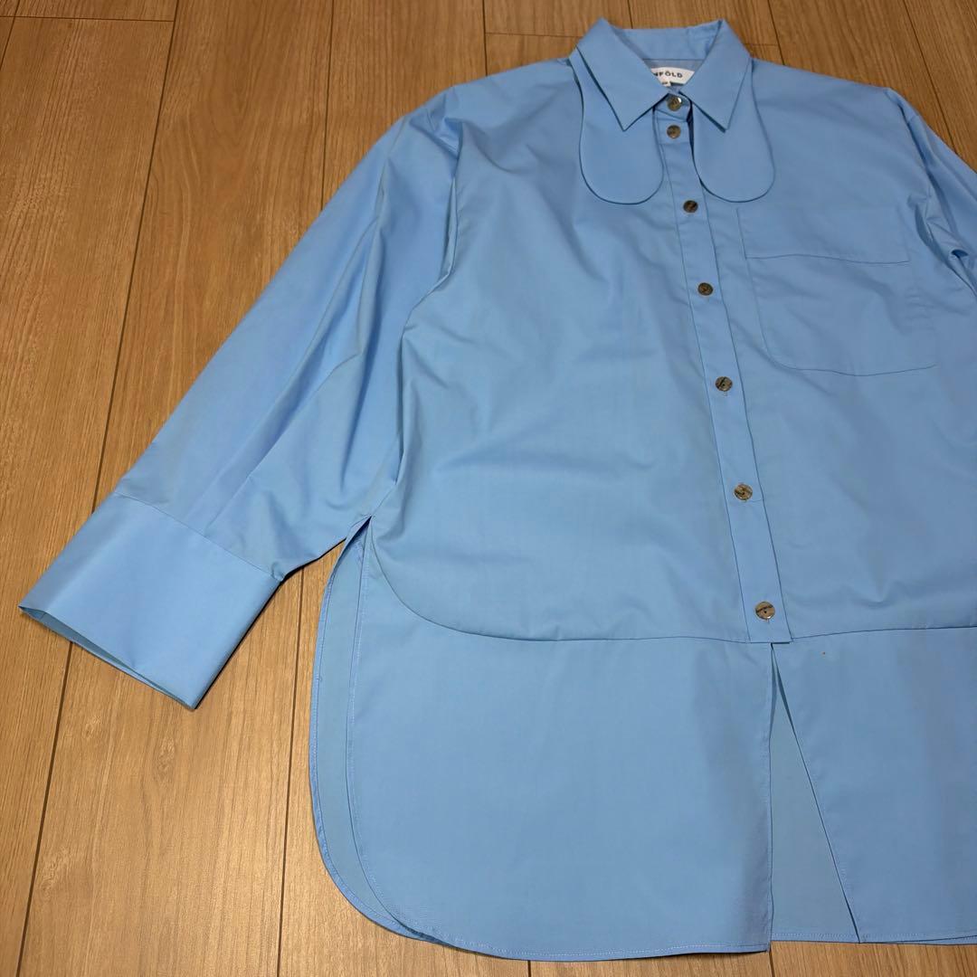 ENFOLD エンフォルド TWIN SHIRT 水色 サイズ38